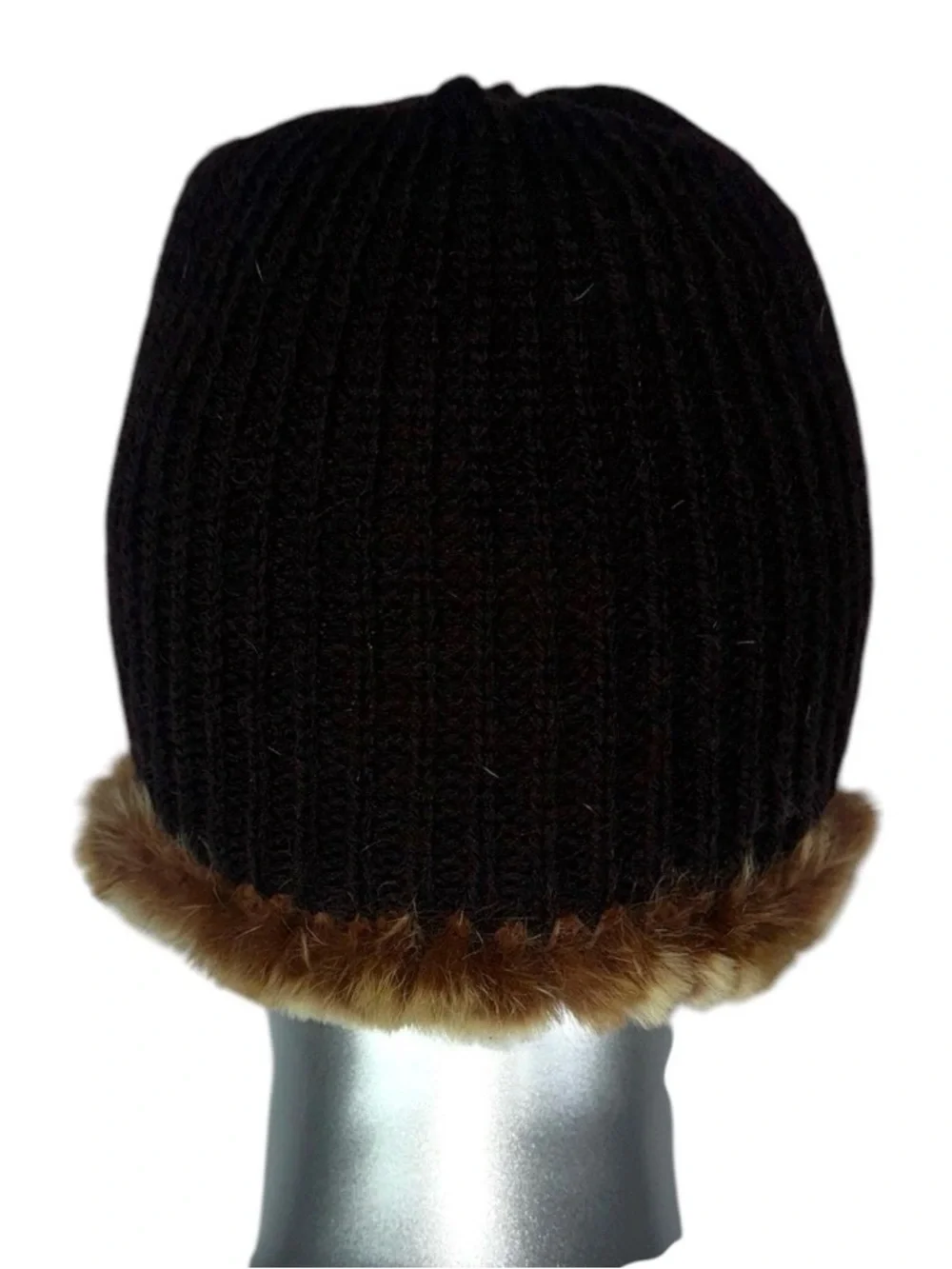 Snow Top Knitted REX RABBIT Hat, One Size 21”-24” w/Stretch, Certified Vintage